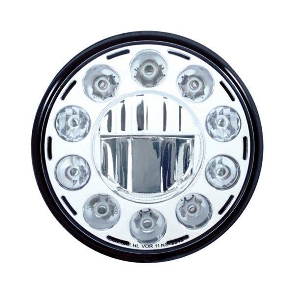 United Pacific® - 7" Round Chrome LED Crystal Headlight