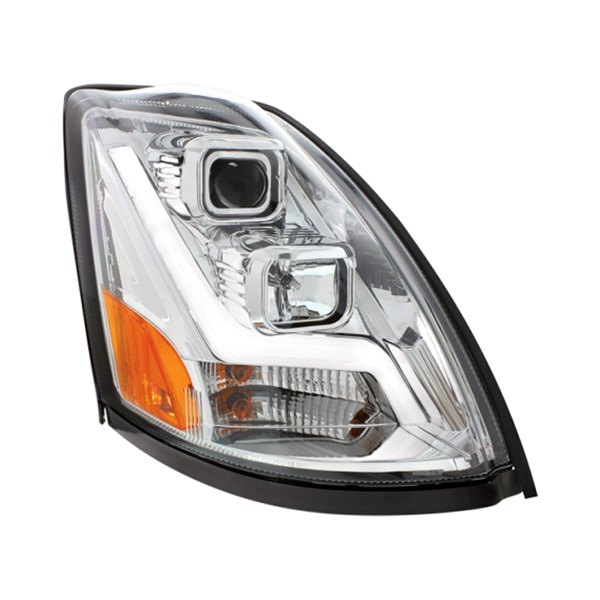 United Pacific® - Passenger Side Chrome LED DRL Bar Projector Headlight