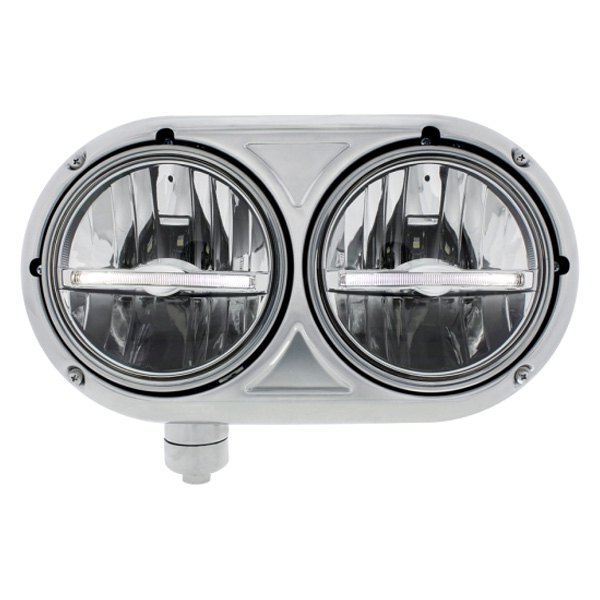 United Pacific® - Driver Side Chrome LED Headlight