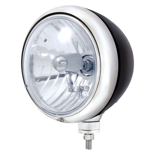 United Pacific® - 7" Round Chrome "Guide" 682-C Style Crystal Headlight