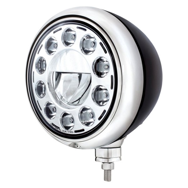 United Pacific® - 7" Round Chrome "Guide" Style LED Headlight
