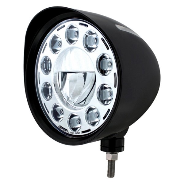 United Pacific® - Groove 7" Round Chrome "Billet" Style LED Headlight
