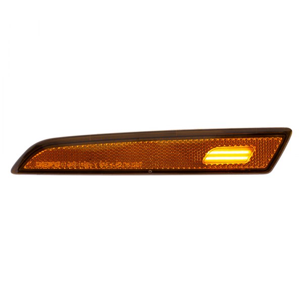 United Pacific® - Driver Side Black/Amber LED Side Marker Light
