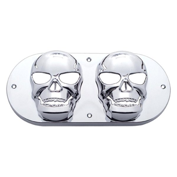 United Pacific® - Skull Oval Chrome Light Bezel