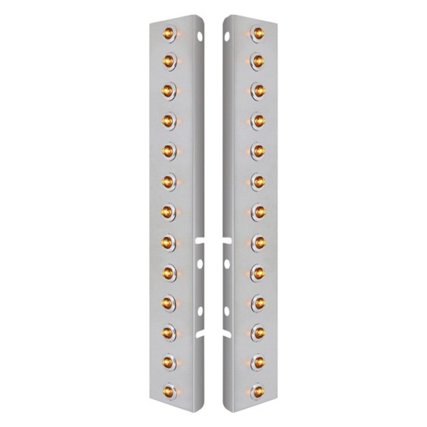 United Pacific® - Front Air Cleaner Chrome LED Parking Lights with 26 x 2 LED Mini Lights