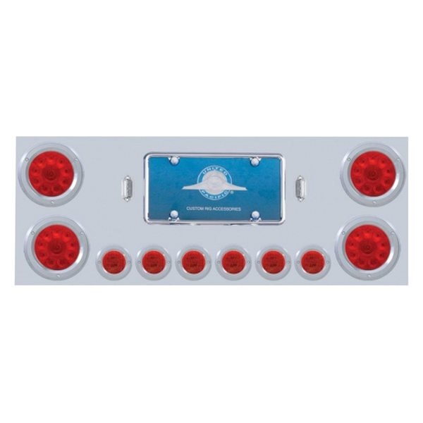 United Pacific® - LED Rear Center Panel with Four 10-LED 4" Lights and Six 9-LED 2" Lights