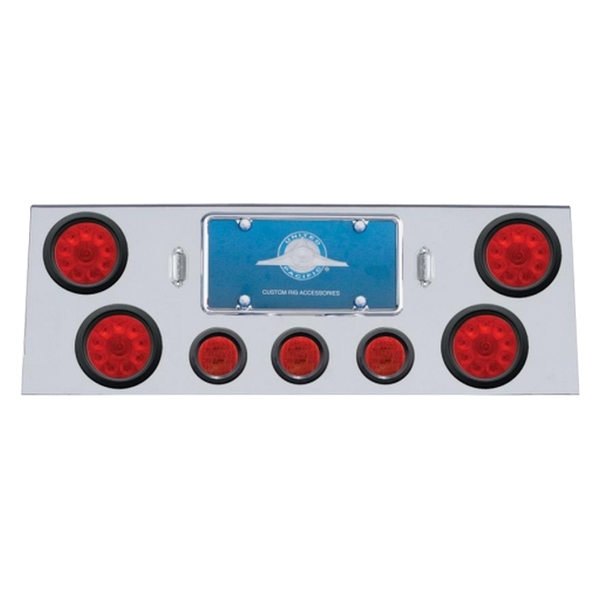 United Pacific® - LED Rear Center Panel with Four 10-LED 4" Lights and Three 13-LED 2.5" Lights