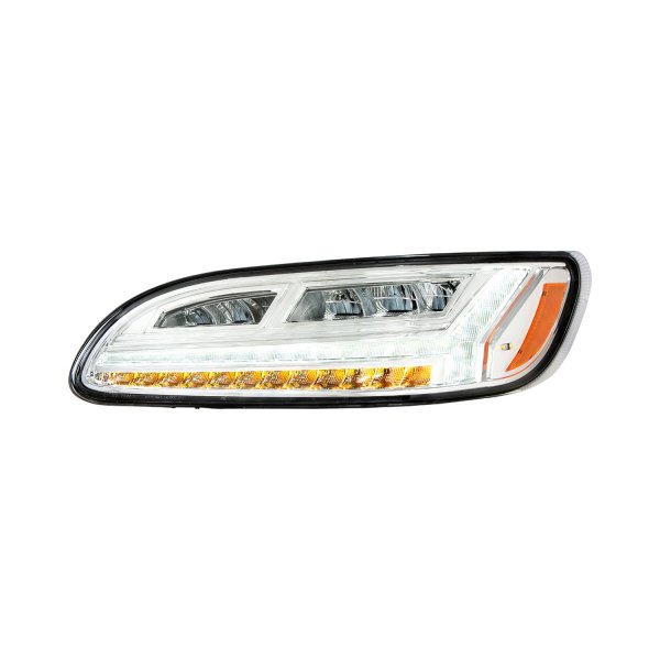 United Pacific® - Chrome LED Headlight with Sequential Turn Signal