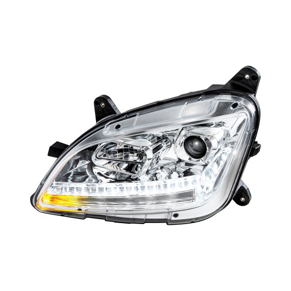 United Pacific® - Driver Side Chrome Projector Headlight with Sequential LED Turn Signal