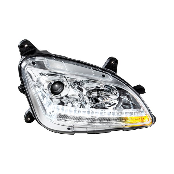 United Pacific® - Passenger Side Chrome Projector Headlight with Sequential LED Turn Signal