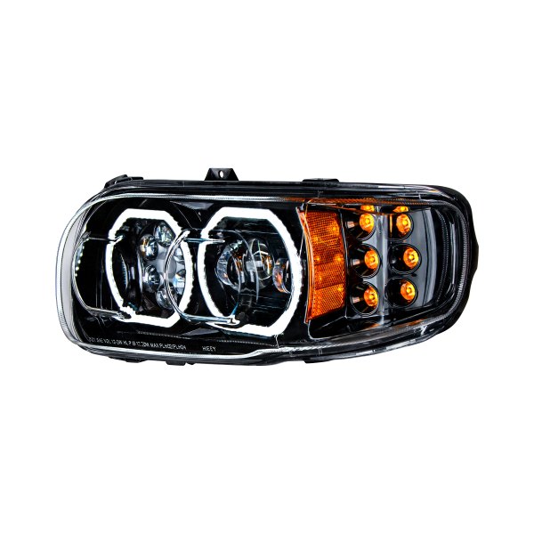 United Pacific® - Driver Side Black Halo Projector LED Headlight