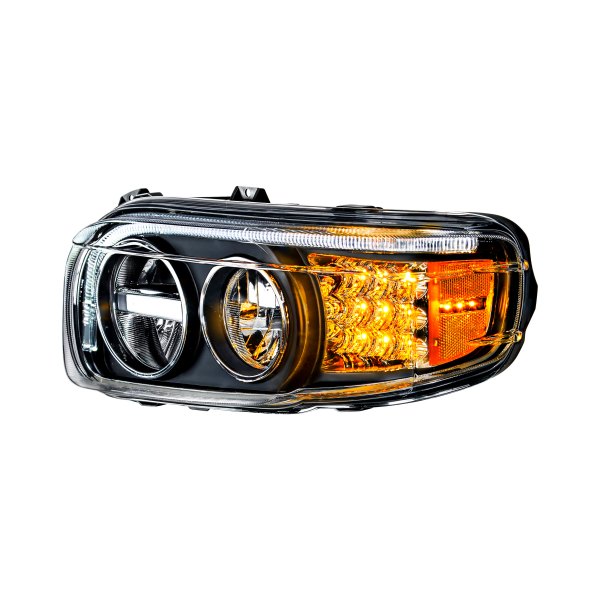 United Pacific® - Driver Side Black LED Headlight with Parking Light