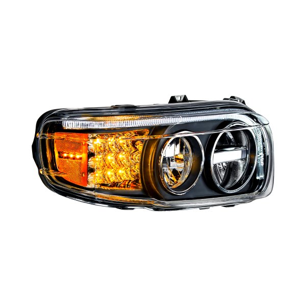 United Pacific® - Passenger Side Black LED Headlight with Parking Light