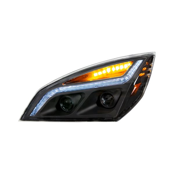 United Pacific® - Driver Side Black Projector LED Headlight with Switchback Turn Signal, Freightliner Cascadia