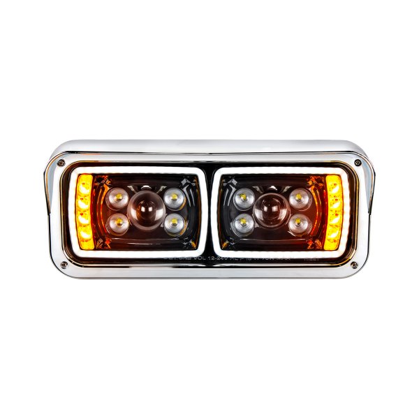 United Pacific® - Driver Side Black Halo Projector LED Headlight