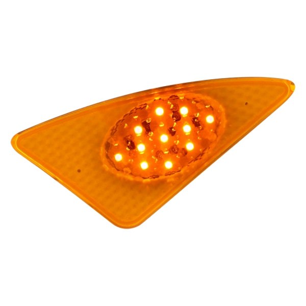 United Pacific® - Driver Side Chrome/Amber LED Turn Signal/Corner Light