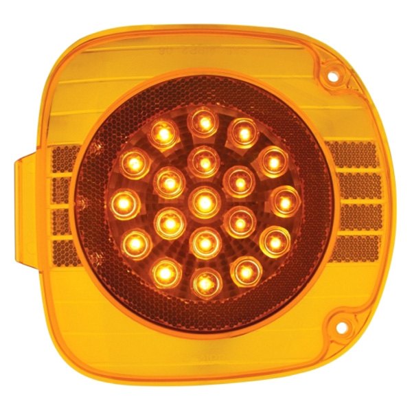 United Pacific® - Chrome/Amber LED Turn Signal/Corner Light