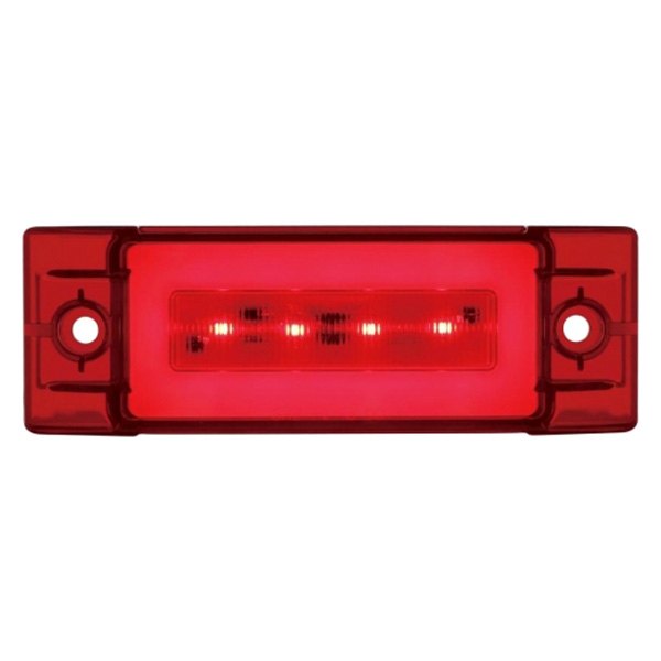 United Pacific® - GLO 6"x2" Rectangular Red LED Side Marker Light