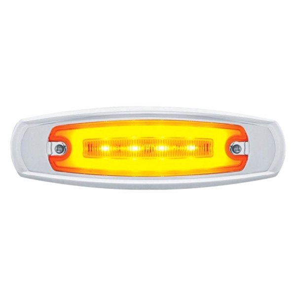 United Pacific® - GLO 6"x2" Rectangular Amber LED Side Marker Light