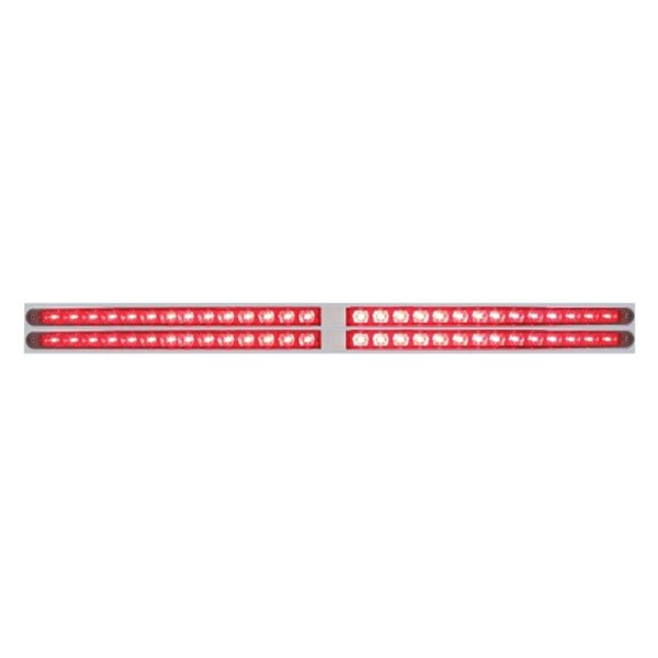 United Pacific® - Chrome Top Mud Flap Plate with 14 LED Light Bars