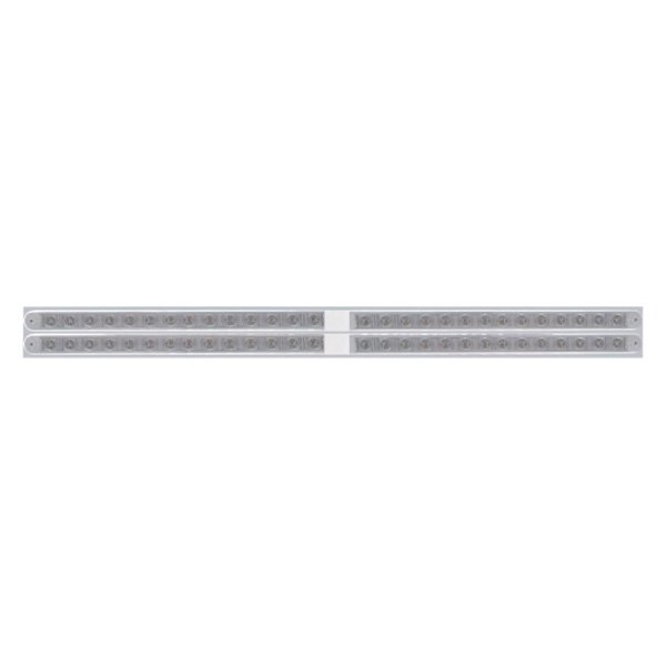 United Pacific® - Chrome Top Mud Flap Plate with 14 LED Light Bars