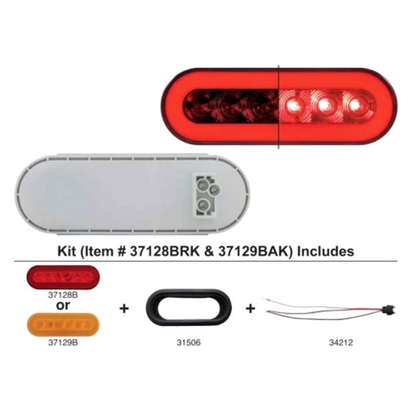 United Pacific® - GLO Series 6" Oval LED Turn Signal Light