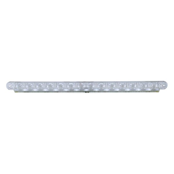14 LED 12 Auxiliary Warning Light Bar w/Bezel Amber LED/Clear Lens 
