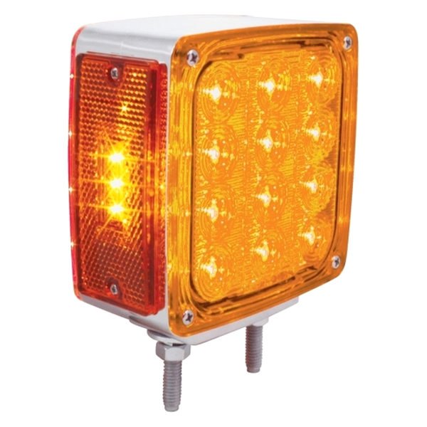 United Pacific® - Passenger Side Double Face Square Stud Mount LED Turn Signal Light