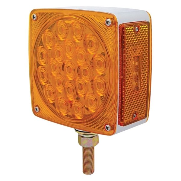 United Pacific® - Driver and Passenger Side Double Face Square Stud Mount LED Turn Signal Light