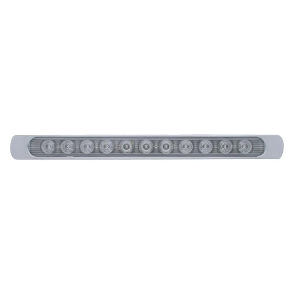 United Pacific® - 17" Rectangular LED Combination Tail Light Bar with Chrome Bezel