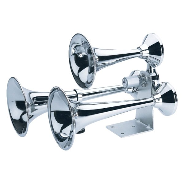 United Pacific® - Classic Style 3 Trumpet Chrome Train Horn