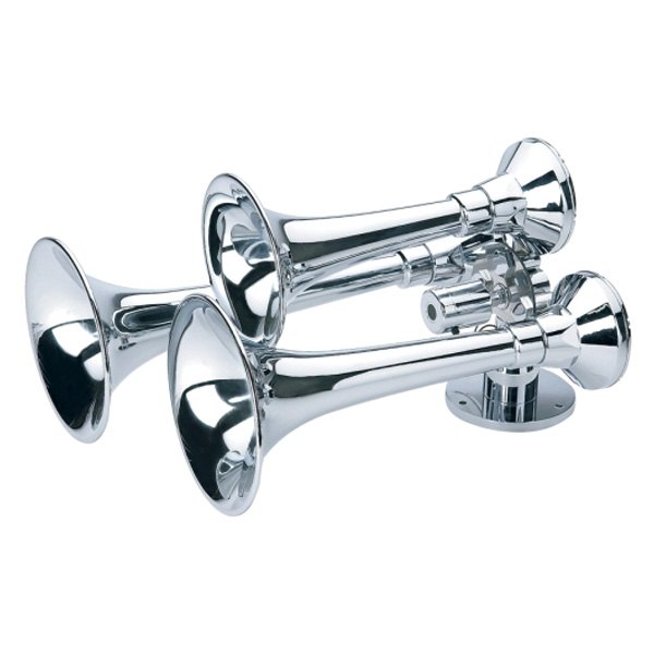 United Pacific® - Deluxe Style 3 Trumpet Chrome Train Horn