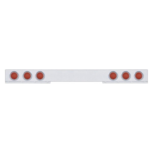 United Pacific® - Rear Light Bar with Six 4" LED Reflector Lights and Visors