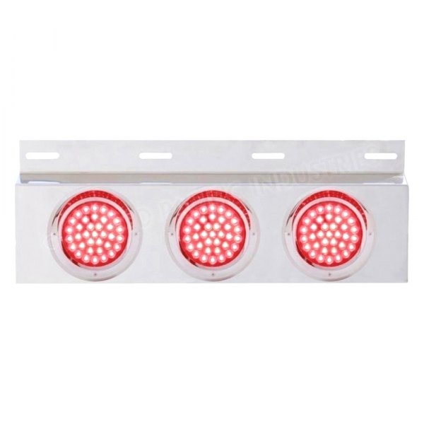 United Pacific® - Top Mud Flap Plate with Three 36 LED 4" Lights