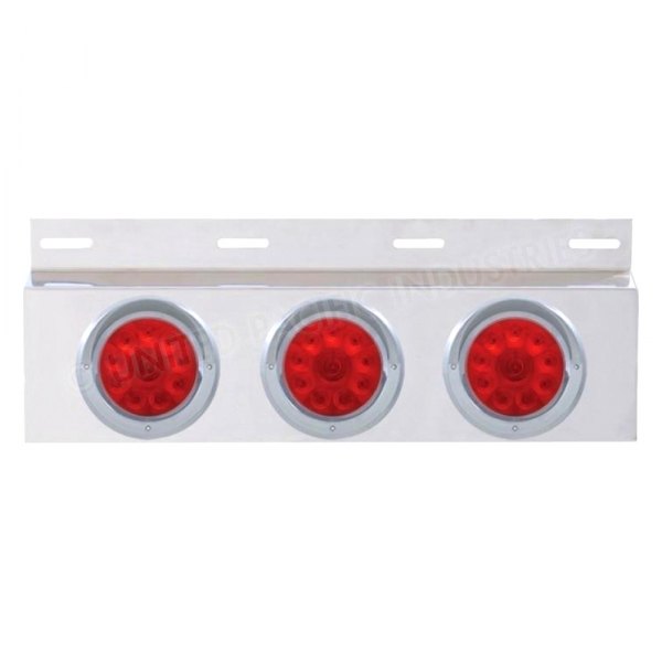 United Pacific® - Top Mud Flap Plate with Three 10 LED 4" Lights