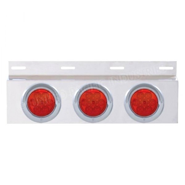 United Pacific® - Top Mud Flap Plate with Three 7 LED 4" Lights