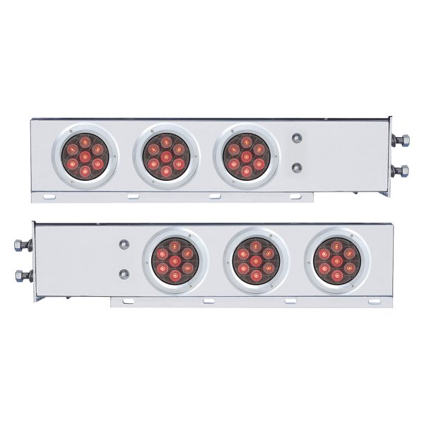 United Pacific® - Competition Series Spring Loaded Rear Light Bar with Six 4" LED Lights