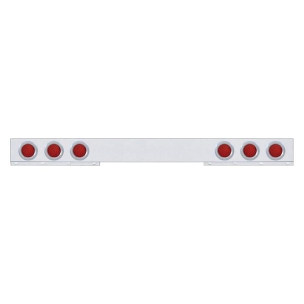 United Pacific® - Rear Light Bar with Six 4" LED Lights and Bezels