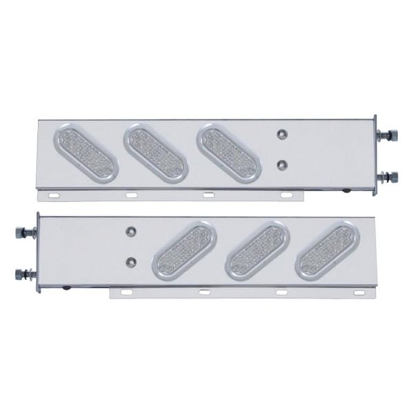 United Pacific® - Spring Loaded Light Bars with Six Oval LED Lights and Bezel