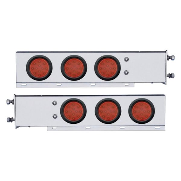 United Pacific® - Spring Loaded Light Bars with Six 4" LED Reflector Lights