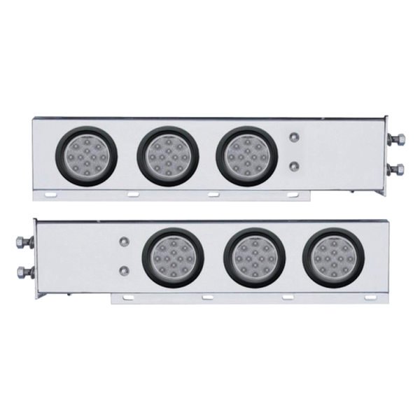 United Pacific® - Spring Loaded Light Bars with Six LED Reflector Lights
