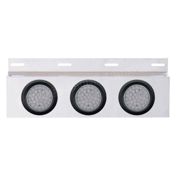 United Pacific® - Top Mud Flap Plate with Three 36 LED 4" Lights