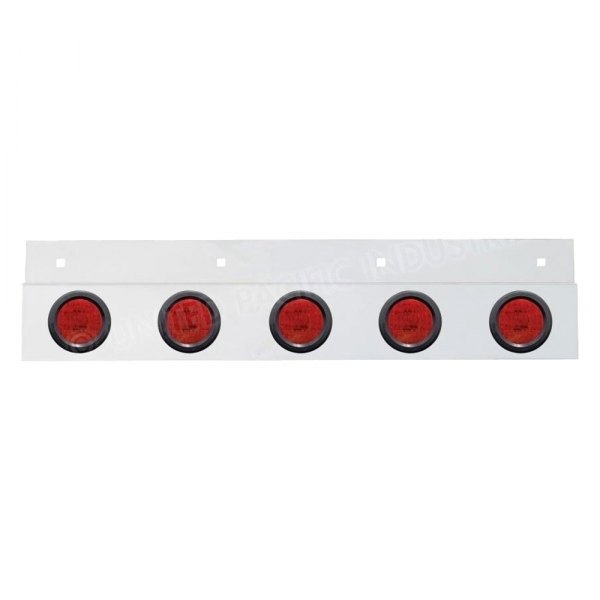 United Pacific® - Top Mud Flap Plate with Five 9 LED 2" Light