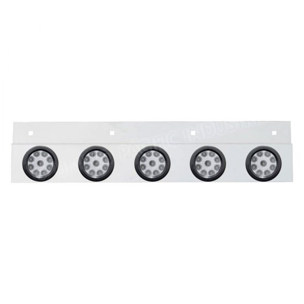 United Pacific® - Top Mud Flap Plate with Five 9 LED 2" Reflector Lights