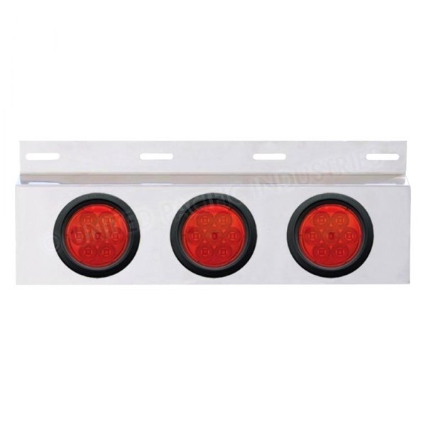 United Pacific® - Top Mud Flap Plate with Three 7 LED 4" Lights