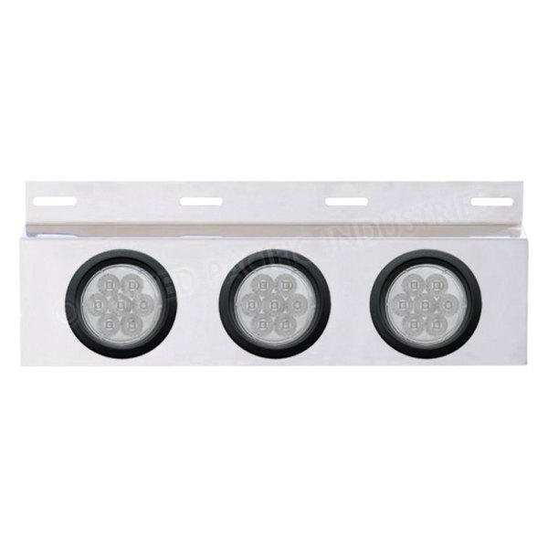 United Pacific® - Top Mud Flap Plate with Three 7 LED 4" Lights