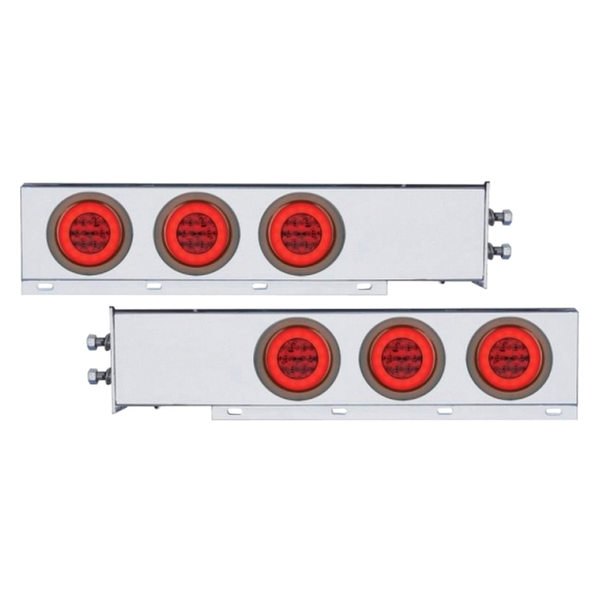  United Pacific® - 2" Bolt Pattern Spring Loaded Bar with 6 x 21 LED 4" "GLO" Lights