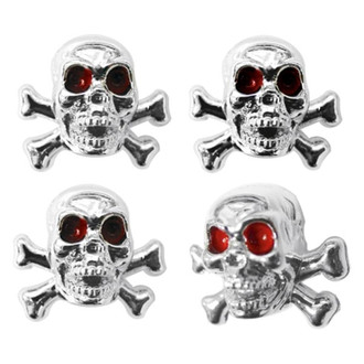 United Pacific® - Chrome Skull Valve Caps