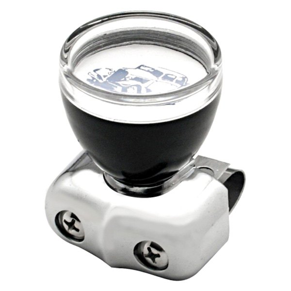 United Pacific® - Black Steering Wheel Spinner with Clear Top