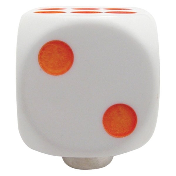 United Pacific® - White Dice Gearshift Knob with Glow Dots